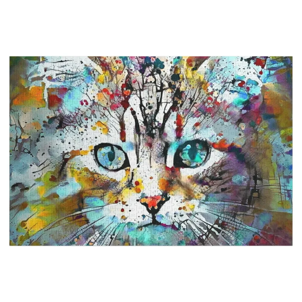 Abstractions of abstract abstraction of cat Jigsaw Puzzle Jigsaw For Kids Custom Name Wood Customized Photo Puzzle