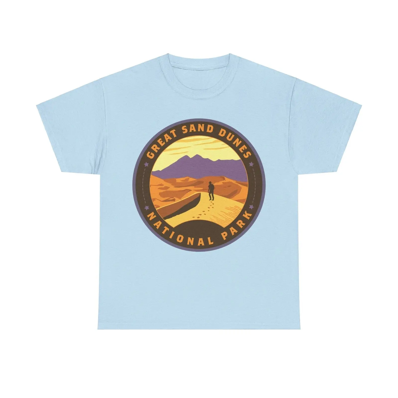 Great Sand Dunes National Park Colorado Round Logo T shirt