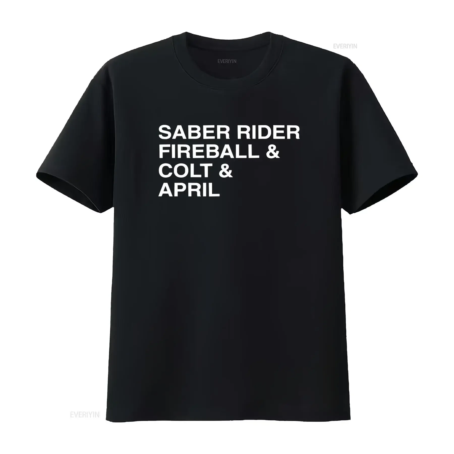 Saber Rider Fireball Colt April T Shirt for Fans Cool Design vintage Washed fashion graphic Slightly designer clothes Stretched