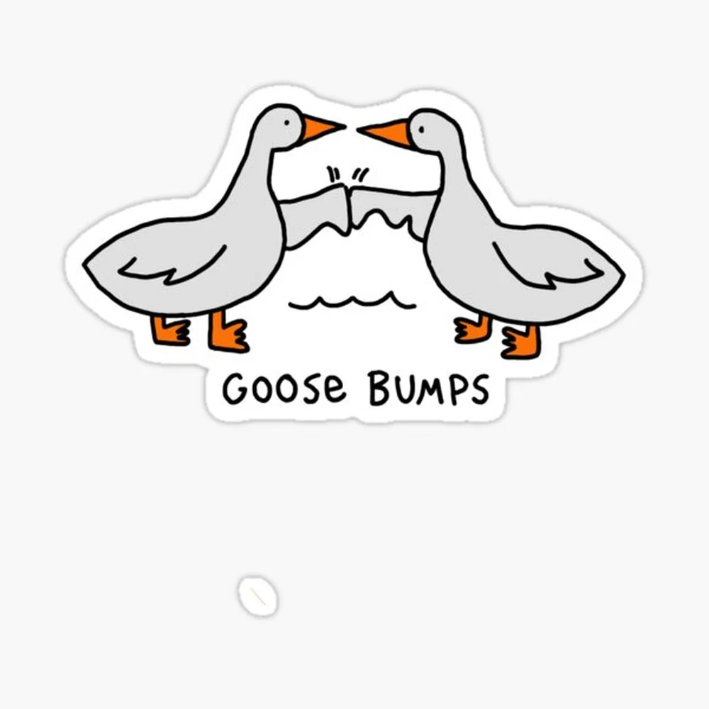 

Наклейка с изображением гусиной кожи для декора ноутбука, спальни, автомобиля, чемодана, милый мультяшный дизайн, модный стиль