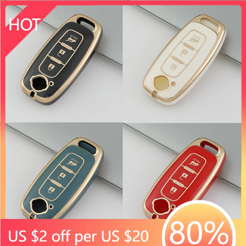 

Стайлинговые молдинги для Nissan X-trail T33 Qashqai J12 Teana Altima Ariya 2022 2023 Чехол для ключей из ТПУ, держатель с 3 кнопками, дистанционный автомобиль