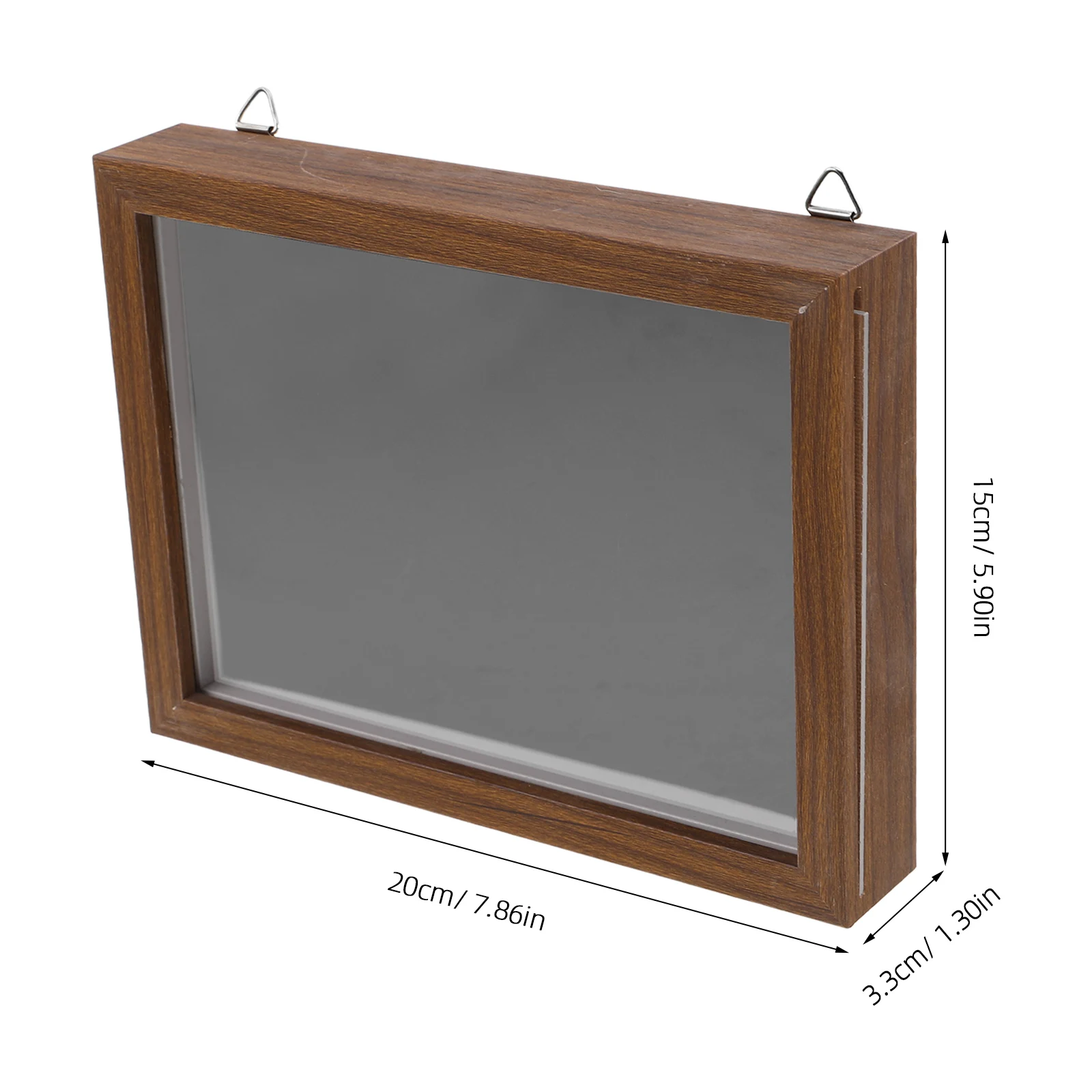 Velvet Badge Display Box Brooch Collection Case With Clear Window Medal Organizer Cabinet Wood Grain Frame Enthusiast Rock