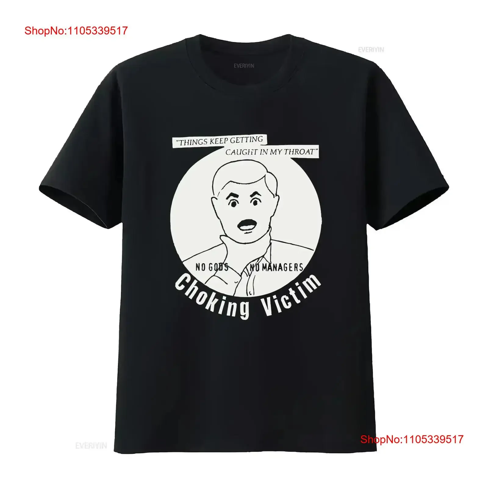 Men's Choking Victim Caught in my throad T shirt Medium Black vintage Washed Stylish Slightly designer clothes Versatile