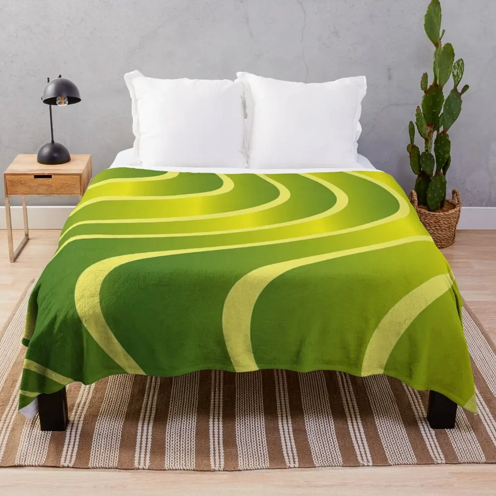 Wave Line Flannel Throw Blanket Colourful Line Lightweight Super Soft King Queen Size Blanket for Bed Couch Sofa All Season Warm