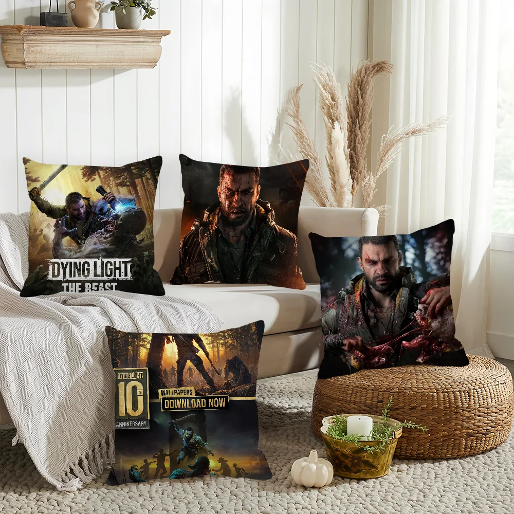 لعبة الموت ضوء الوحش كيس وسادة ديكور المنزل غطاء الوسادة مناسبة لسيارة غرفة نوم أريكة المكتب #4