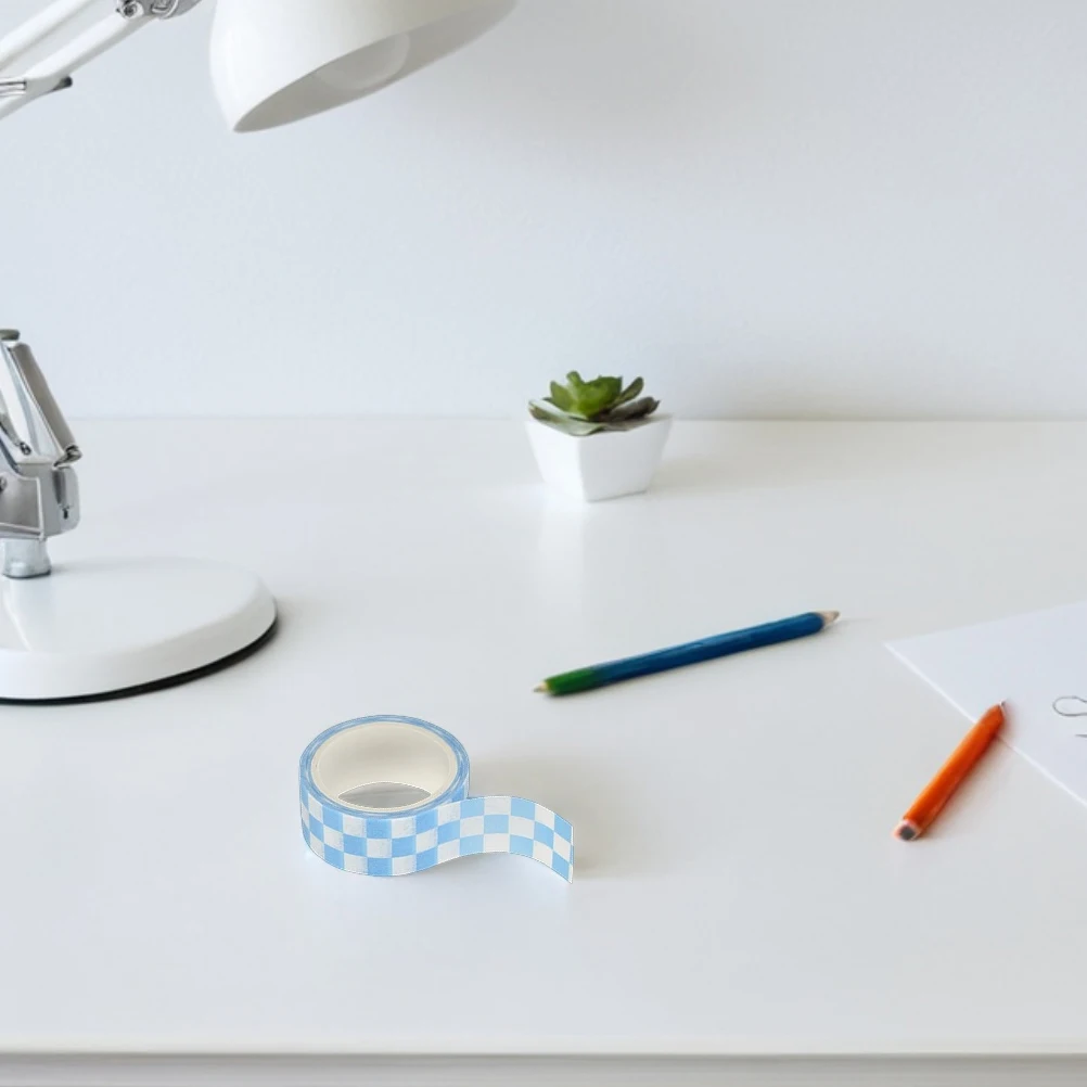 5 Rolls Grid Washi Tape Creative DIY Writable for Scrapbooking Journaling Cards Envelopes Books Calendars Craft Supplies