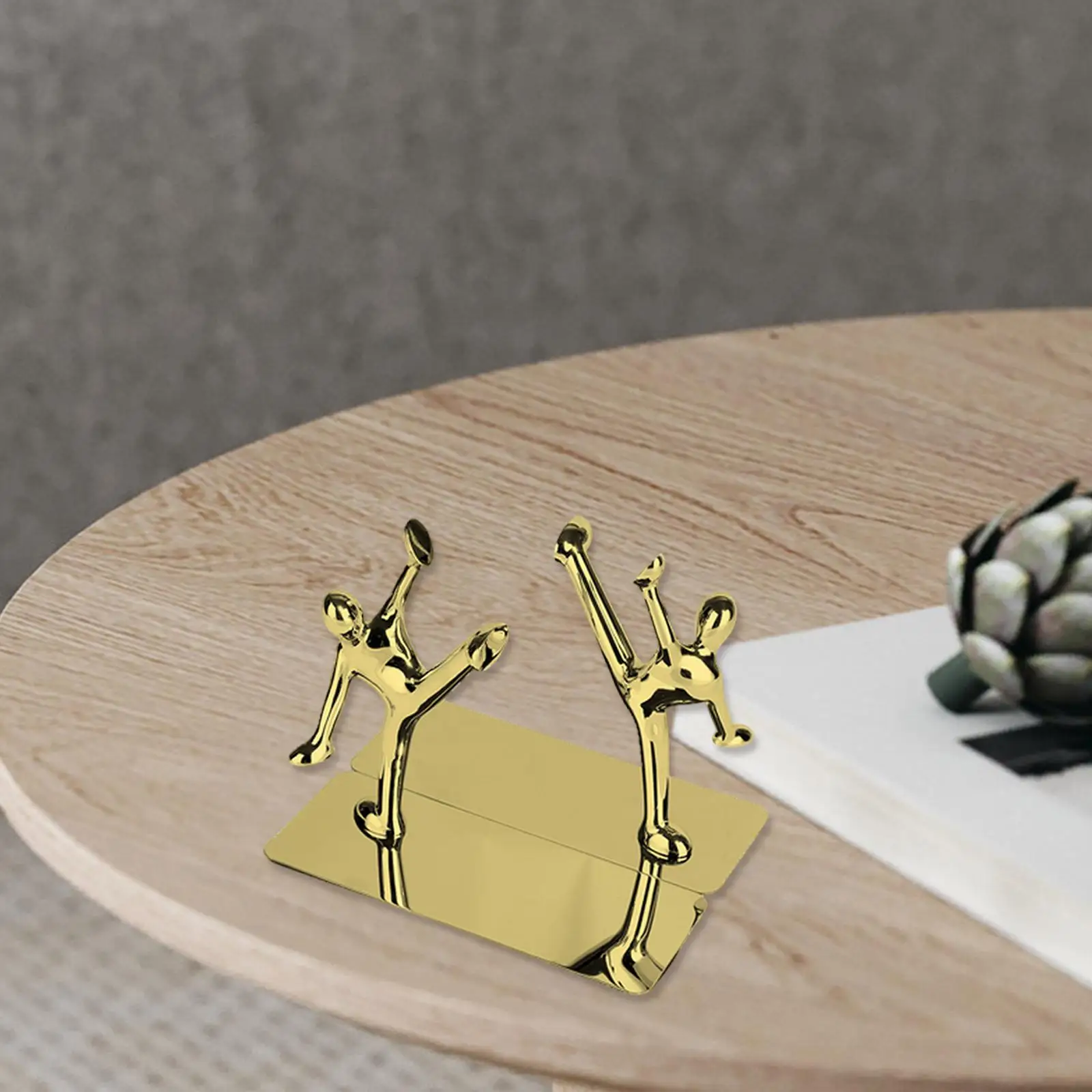 2pcs Decorative Figurine Bookend Book Stand for Holding Metal Books, Unique