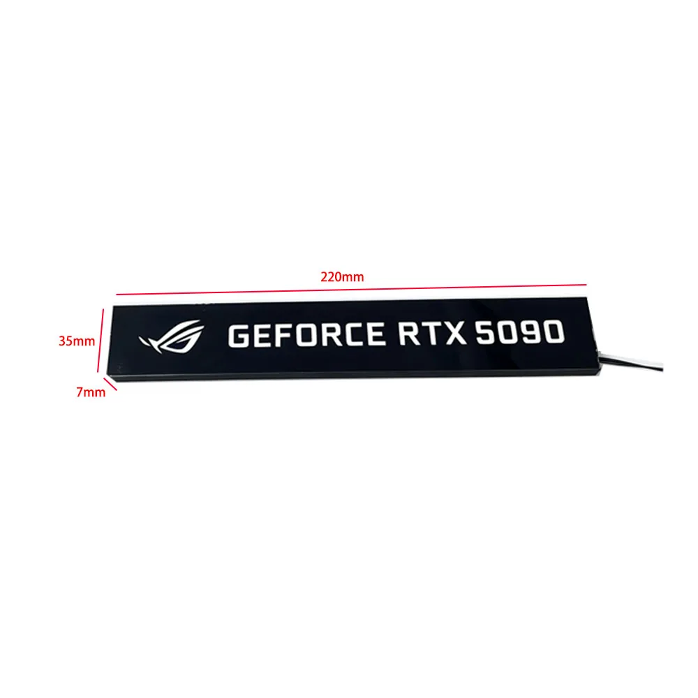 Dostosuj 5080 RGB GPU Side Panel 5V 3PIN 5090 VGA Decoration Video Card Lighting Board RGB AURA SYNC PC Modding Water Cooler — zdjęcie produktu 3