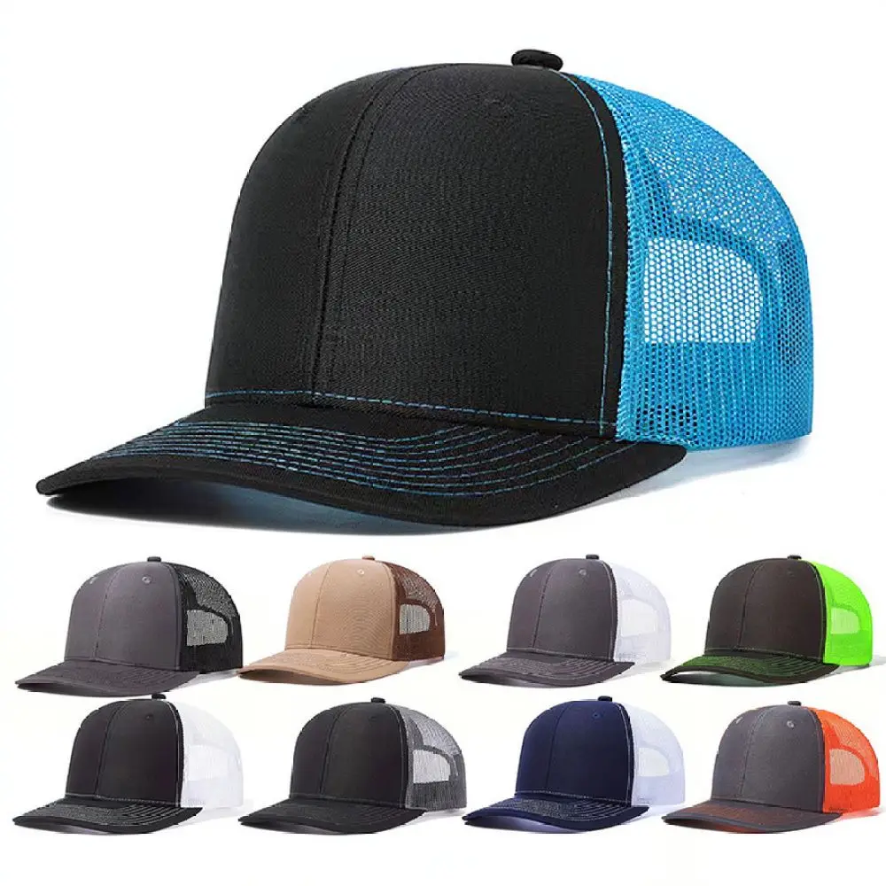 Summer Outdoor Baseball Cap Snow Mountain Graphic Mesh Trucker Hat Adjustable Breathable Snapback Sun Protection Headgear