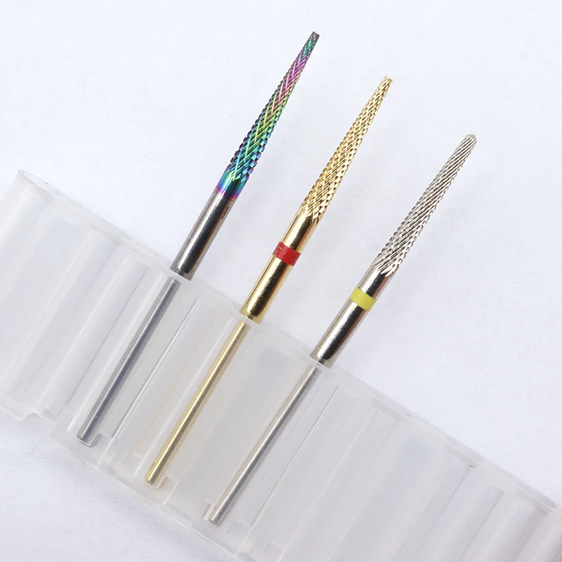 Hot! Silver Gold Nail Drill Bit Hot Medical Stainless Steel Bur Manicure Cutters Cuticle Clean Nail Drill Accessories Care Tools