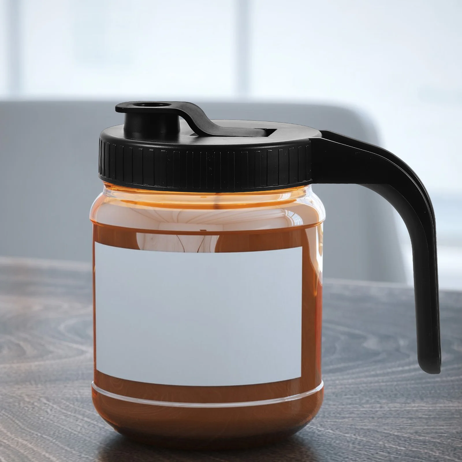 

Mason Jar Spout Lid Wide Mouth H Leak Proof Black Cover Fits Regular Jars Pouring Easy Practical Reusable Safe