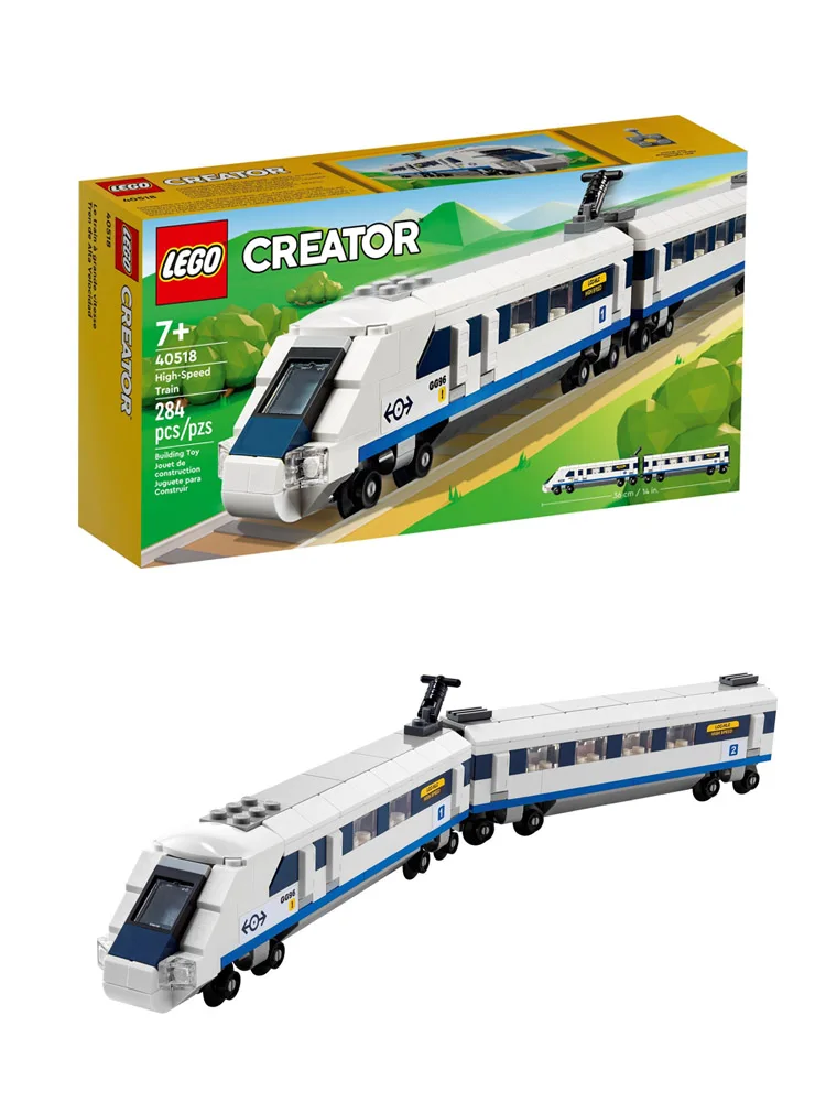 

Lego 40518, высокоскоростной поезд, креативные строительные блоки для мальчиков и девочек, игрушка в подарок