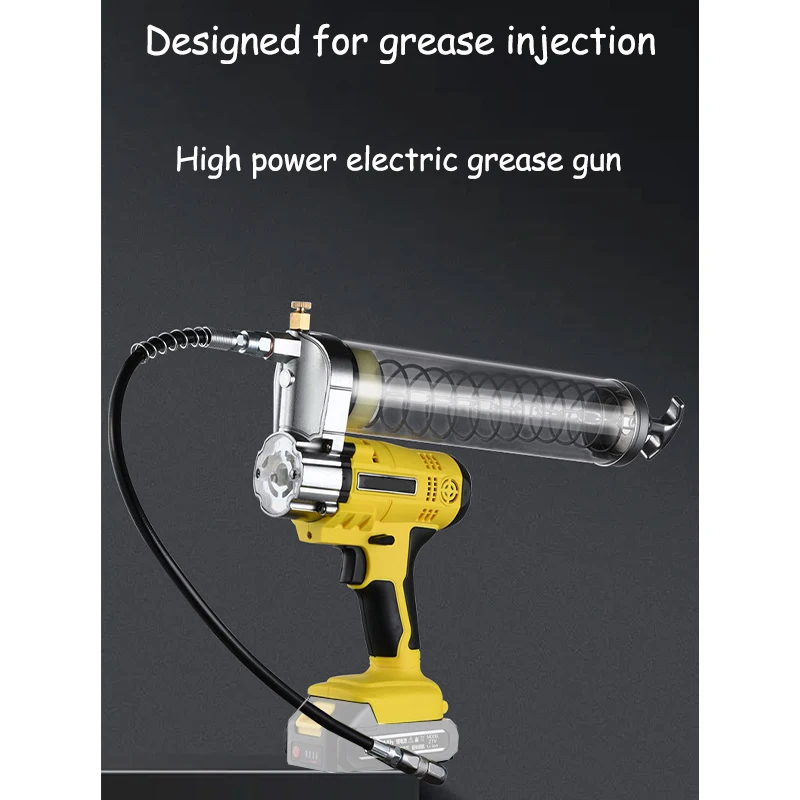 Portable Lithium Electric Grease Gun For Mechanical Equipment Lubricating Grease Injector For Makita 18V Lomvum Li-ion Battery