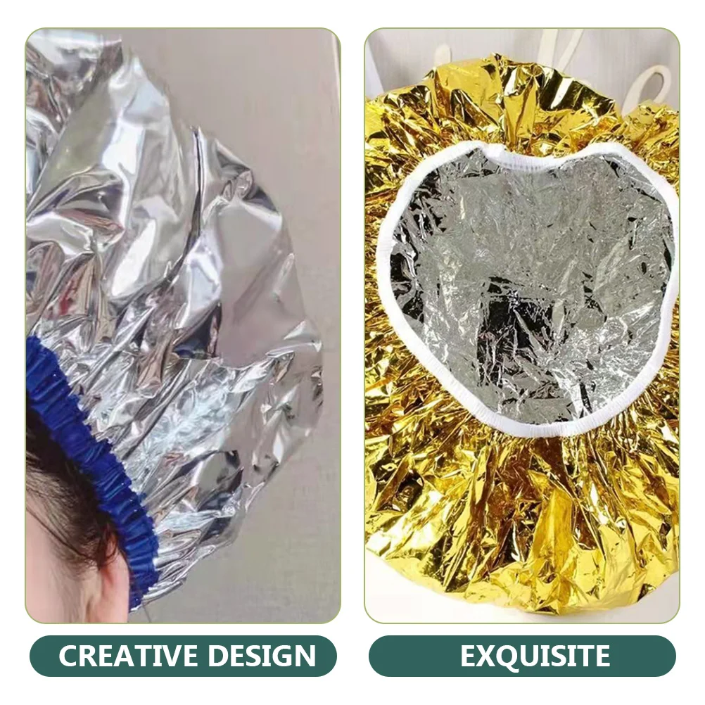 

8 Pcs Tin Foil Baked Cap for Conditioning Caps Hair Heated Hat Shower Disposable Women Miss