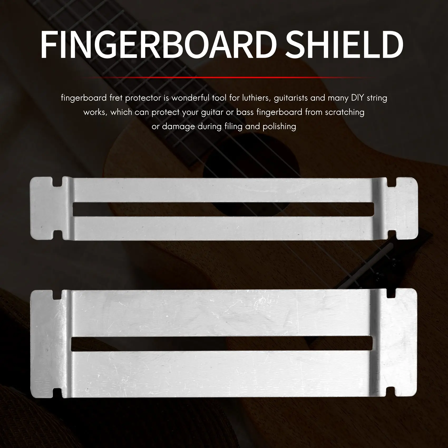 Guitar Fingerboard Guards Stainless Steel Bass Fingerboard Guards Luthier Tool Fretboard Protector for Dressing Frets