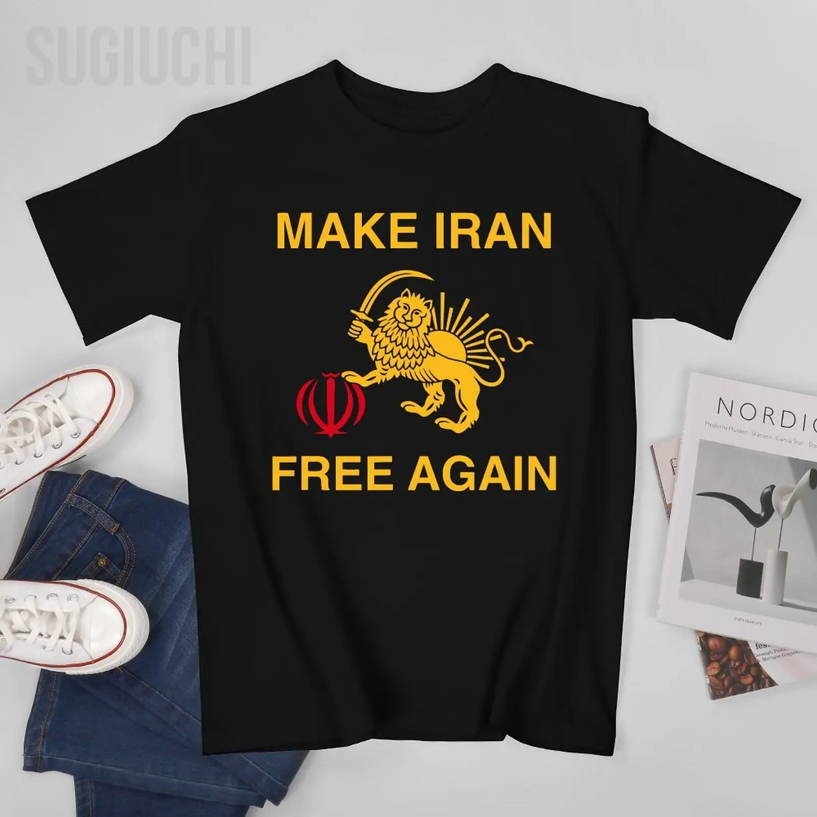 Men Make IRAN FREE AGAIN Tshirt Tees O-neck T Shirts Women Boys 100% Cotton Short T-Shirt Unisex All Seasons