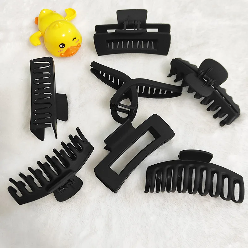 2Pcs Headwear Set Women Fashion Claw Clip Coffee Black Acrylic Large Hair Claw Korean For Girl Clip Barrette Hair Accessories image 4