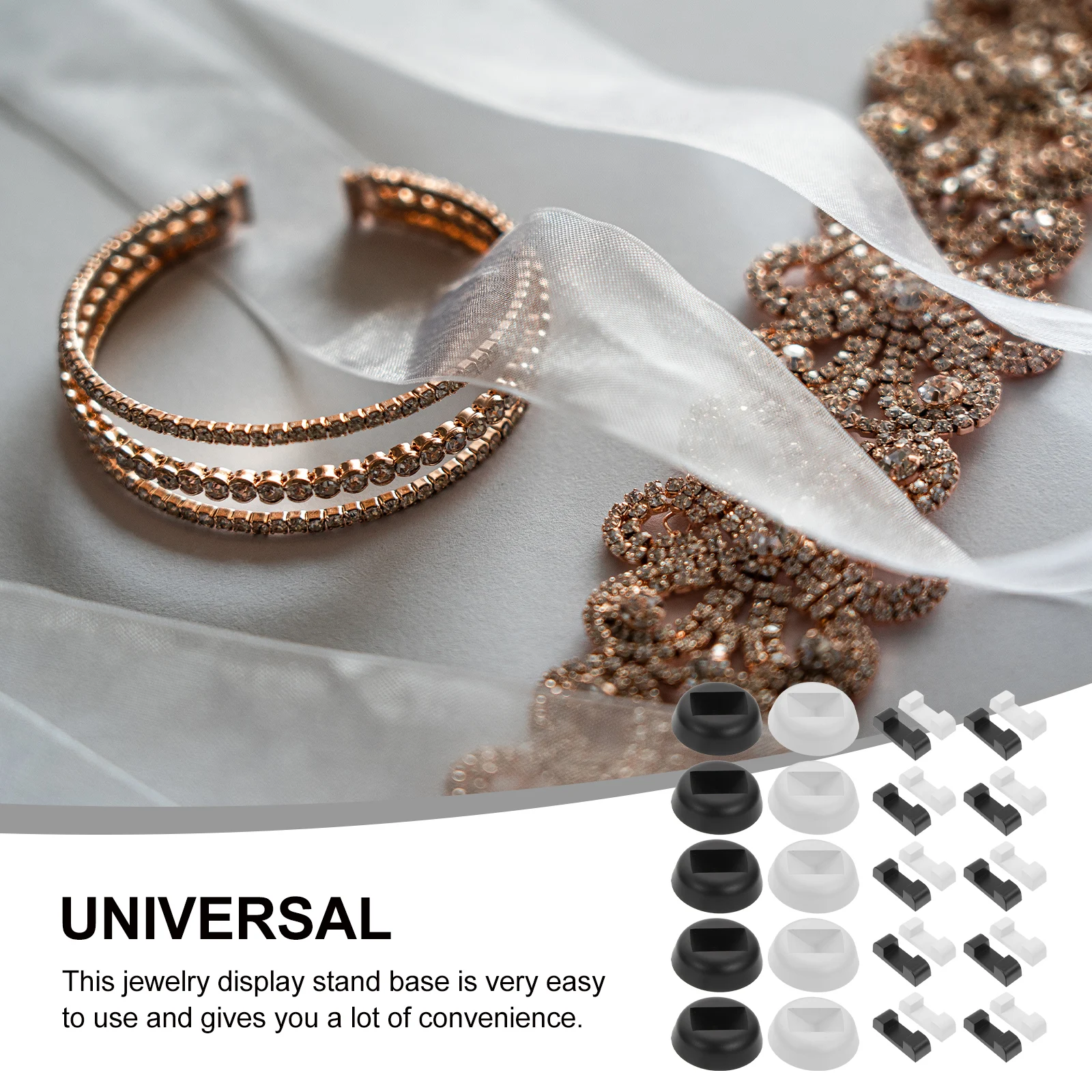 40 Pcs Jewelry Display St Durable Base Support High Grade Material Shop Suitable Rack Bases Packaging Box Display