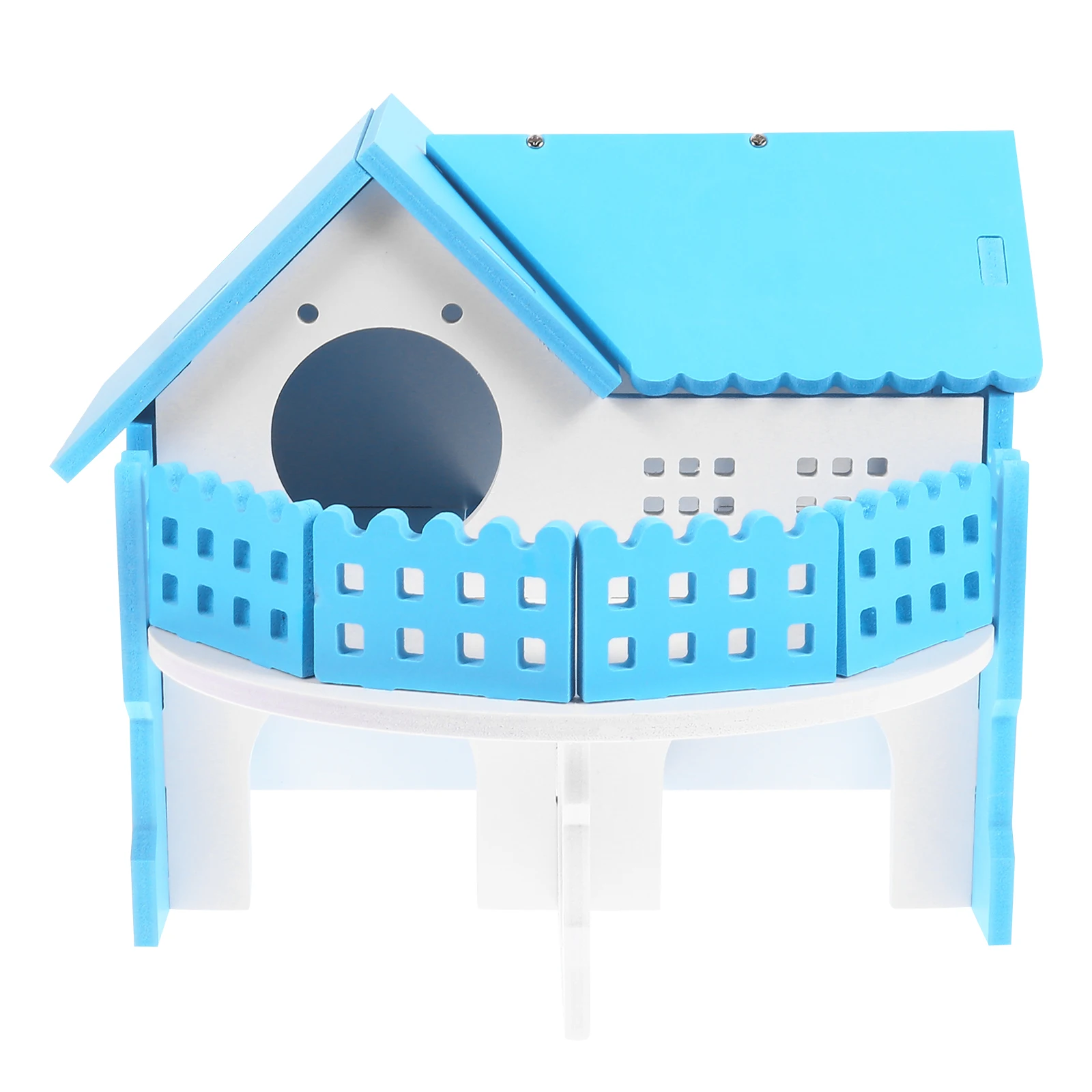 

Hamster Villa Multi Chamber Play House Small Pet Hideout Mini Gerbil Hamster House Decorative Villa Balcony Window Nest