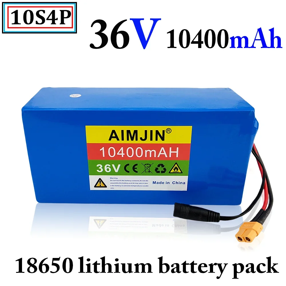 

36V 10.4Ah Lithium-ion Battery Pack 10S4P 42V 500W 30A Suitable for Bicycles, Cars, and Electric Scooters,with Built-in BMS