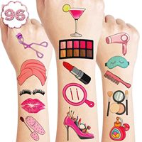 10/30Pcs Spa Makeup Temporary Tattoo Stickers Party Favors Supplies Waterproof  Sticker Adult Makeup Face Patch Set Cosplay Prop