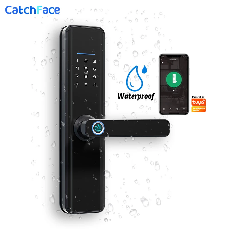 

Electronic Fingerprint Door Lock Biometric Lock Digital Smart Lock With WiFi TUYA APP Password IC Card Unlock For Home Security