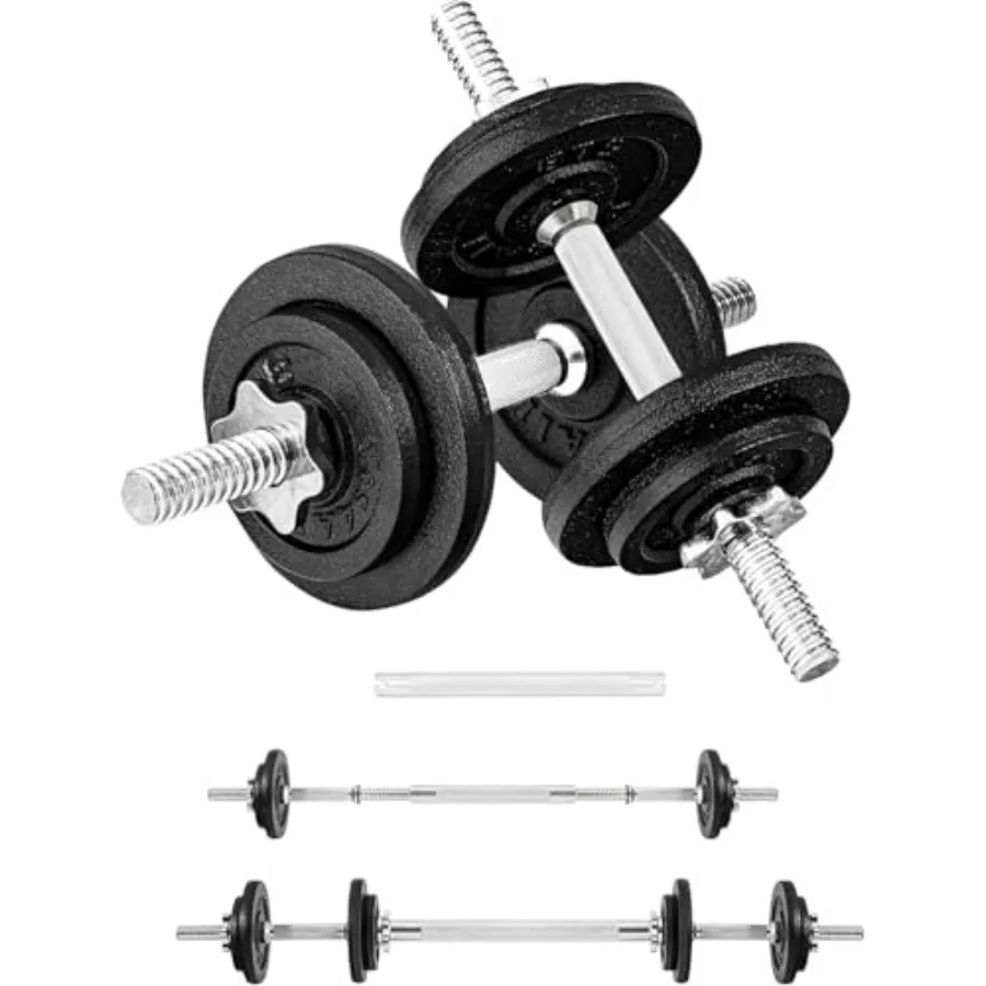 

Old School Adjustable Dumbbell Set with Weight Plates Star Lock Collars Connector 40lbs to 200lbs Adjustable Weight Plates Set