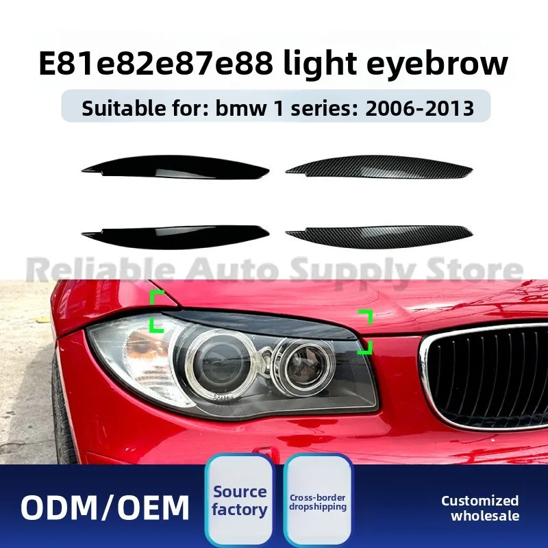 

For BMW 1 Series E81 E82 E87 E88 2006-2013 Front Headlight Eyebrow Sticker Modification Kit Stylish Upgrade Perfect Fit Durable