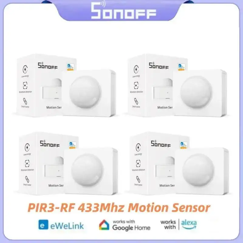 

Умный датчик движения SONOFF PIR3-RF 433 МГц, работает с мостом SONORF через приложение EWeLink, уведомление об опасности, умная сцена для умного дома