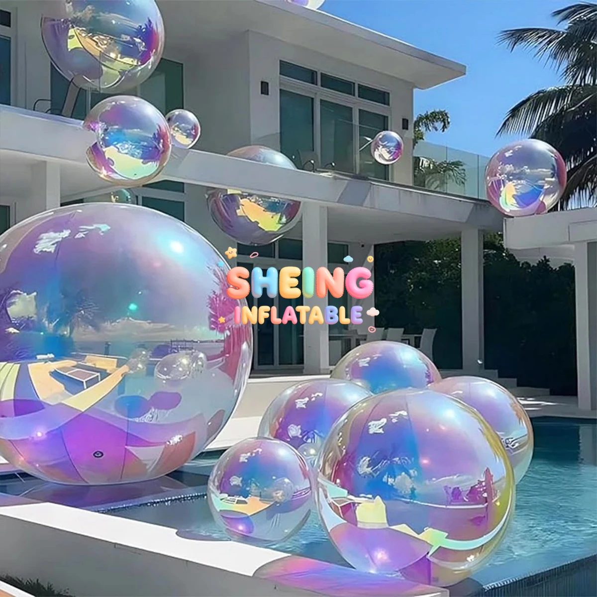 

Giant Inflatable Mirror Ball Big Shiny Balls Hanging Disco Bubble Balloon For Wedding Event Nightclub Stage Party Decoration