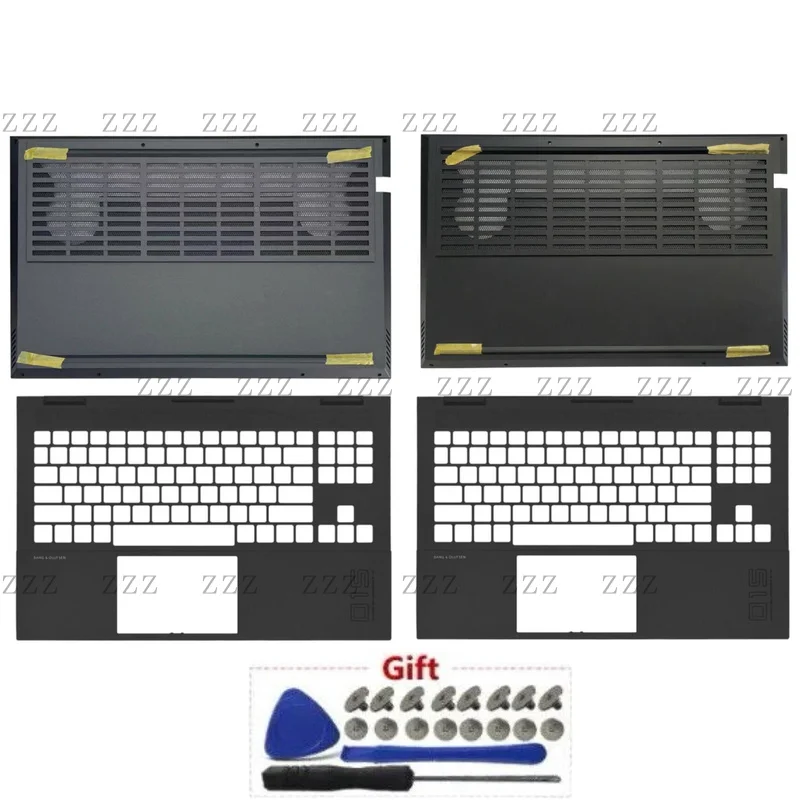 ZZ New For HP Omen 15-EK 15-EN TPN-Q236 TPN-Q238 LCD Palmrest +Bottom Case 15.6"