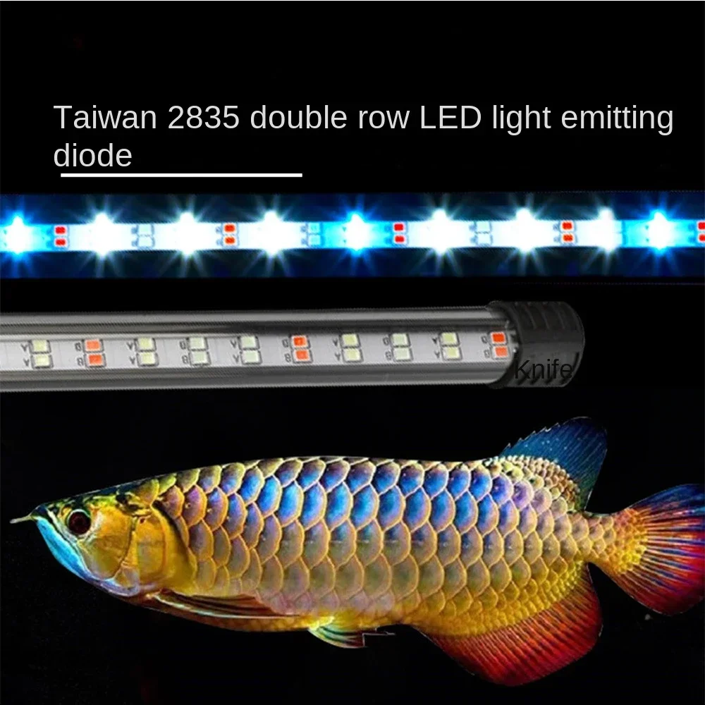 

LED Aquarium Light ,1 To 2 Ft LED Fish Tank Light , 3 Color Switch,Submersible Aquatic Plant Lamp for Arowana Freshwater Tank