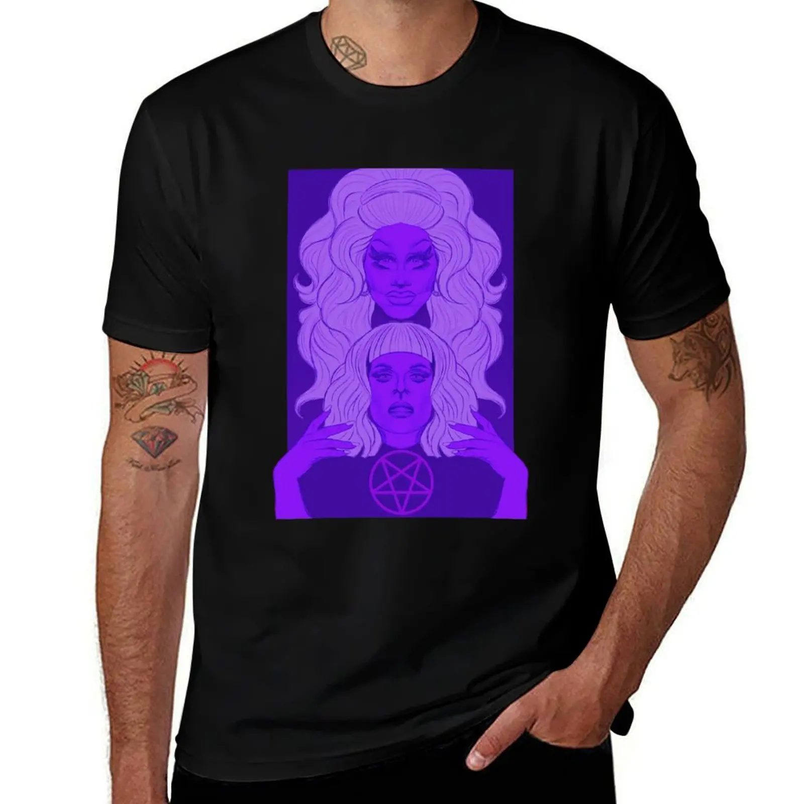 

Trixie and Katya Purple T-Shirt cotton t shirts man 100% mens graphic t shirts t shirt personalised T-shirt