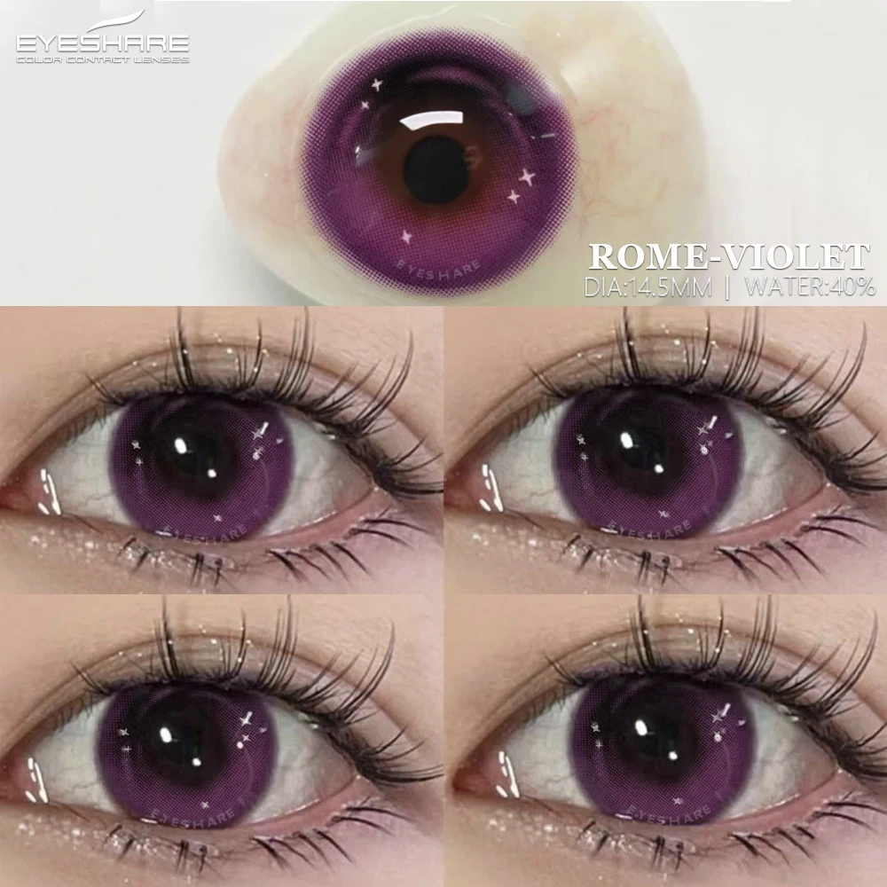 EYESHARE NEW Style Eyes Contacts Lenses Colored Contact Lens for Eye 1pair Blue Contact Lens Yearly Beauty Makeup Red Eye Lenses