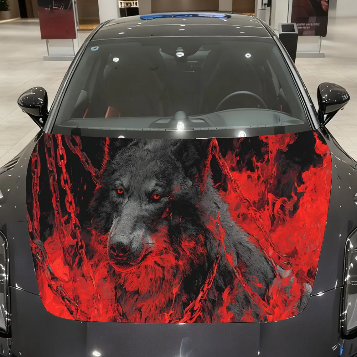 Fiery Black Wolf Au…