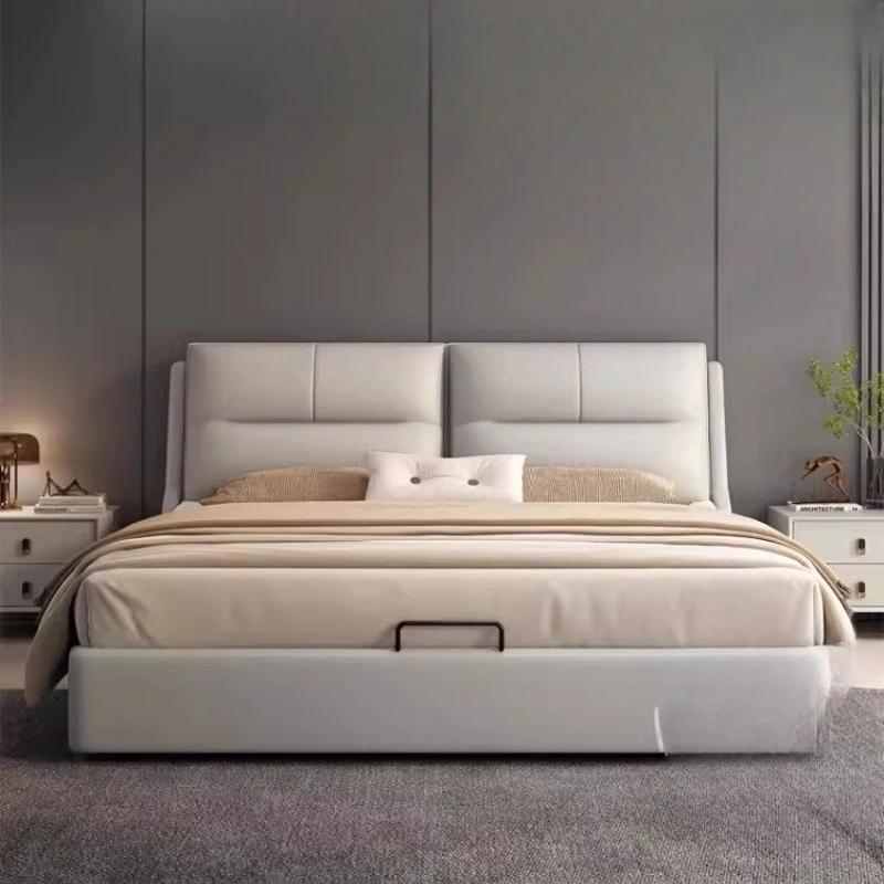 

European Simple Bed Headboards Modern Single Bedroom Baby Luxury Queen Bed Design Sleeping Letto Matrimoniale Trendy Furniture