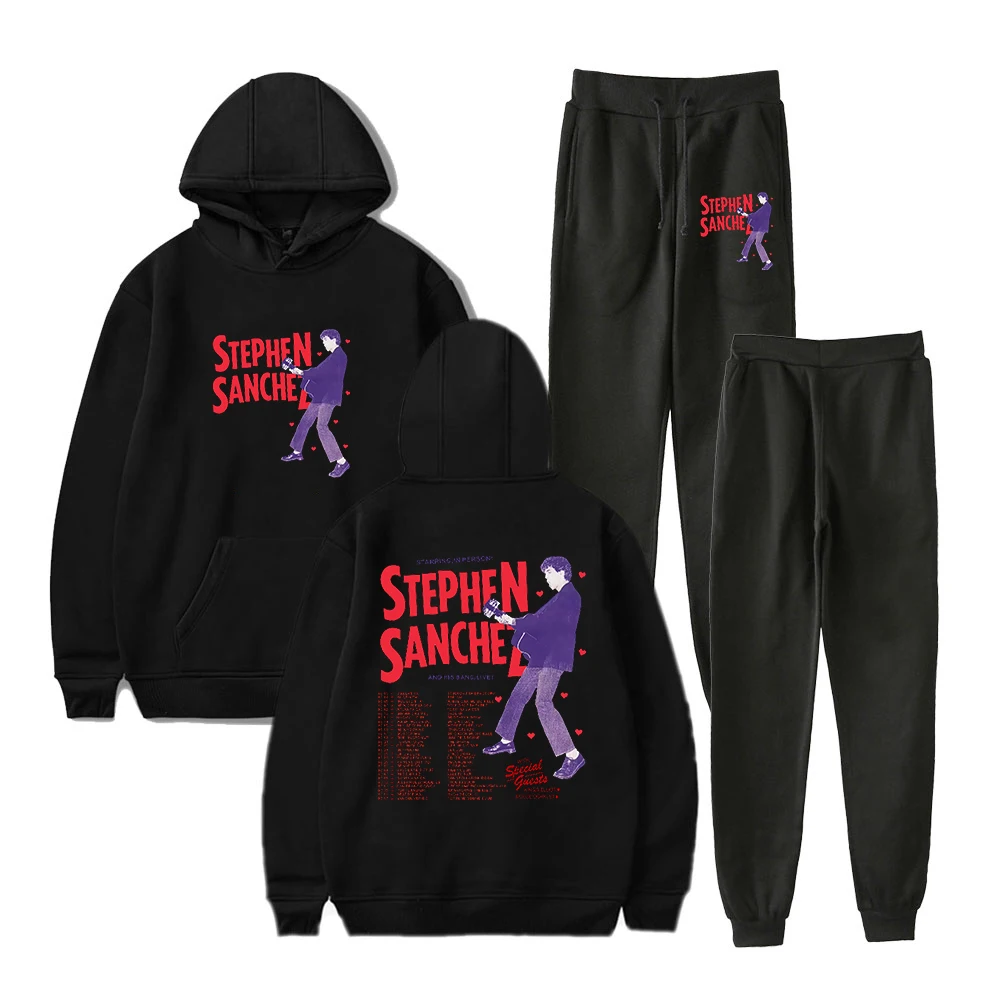 

Stephen Sanchez Tour Merch Hoodie Jogger Pants Two Piece Set Sweatshirts+Sweatpants 2024 World Tour Men Women's Set