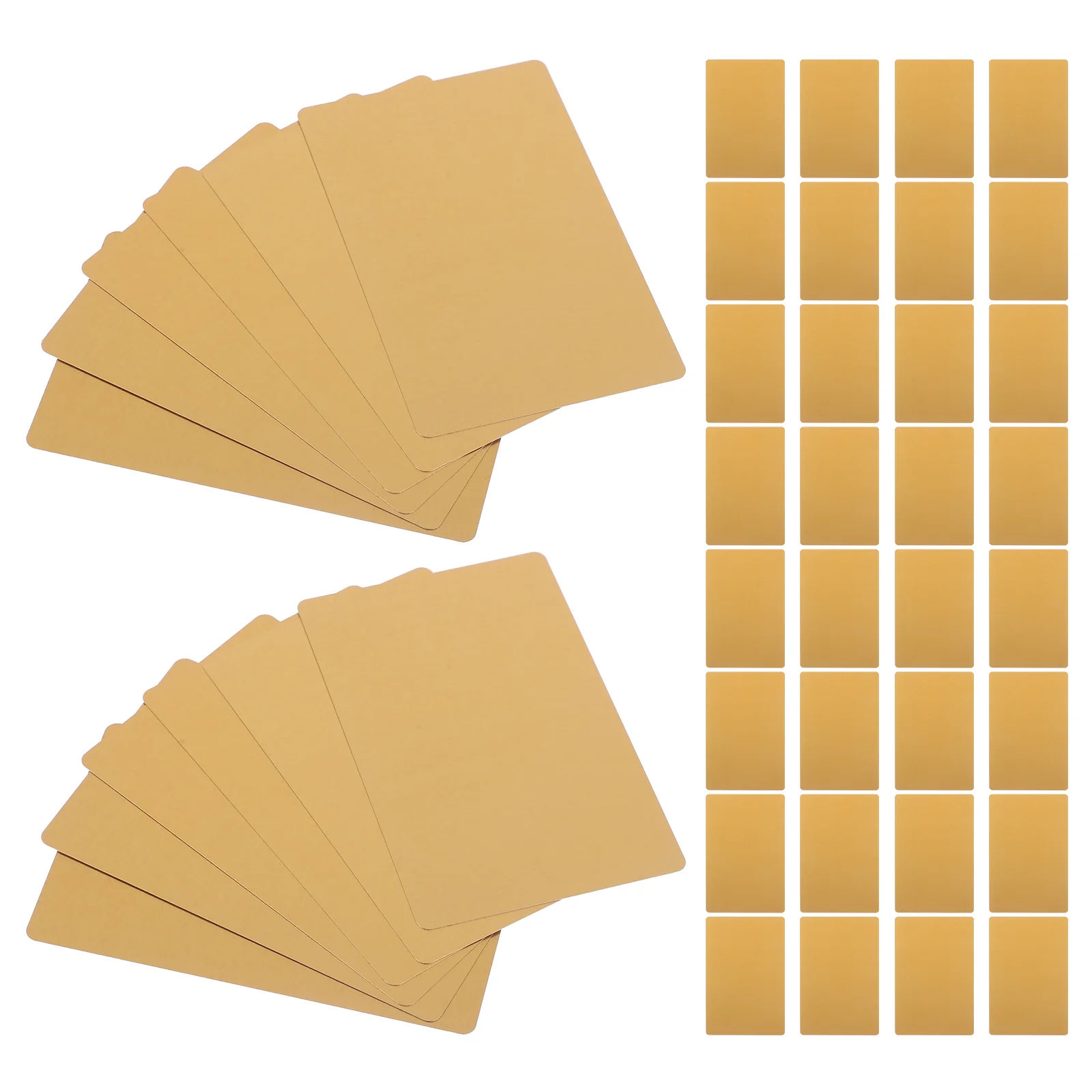 

100 Pcs Name Card Blank Metal Cards Aluminum Business Blanks Alloy for Engraving Sublimation Products