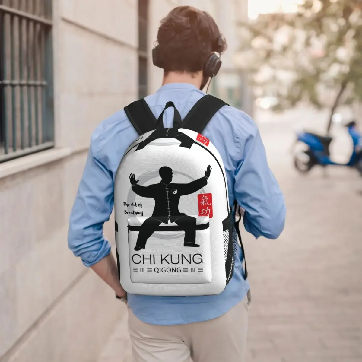 Chinese Kung Fu Tai Chi And Wing Chun Backpack Boys Girls BookBag Children School Bag Laptop Shoulder Bags for Men Women