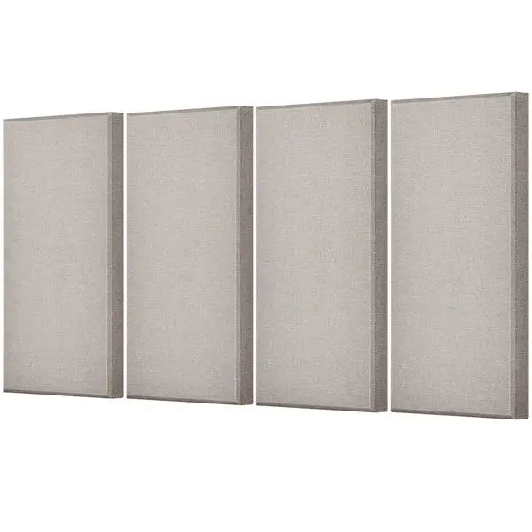 

4 PCS Acoustic Wall Panels 2 in Thick 23.6 x 11.8 in Self-adhesive Camel