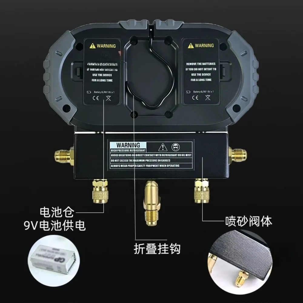 Digital AC Pressure Gauge R134A Dual Manifold Vacuum Tool for Car Air Conditioning