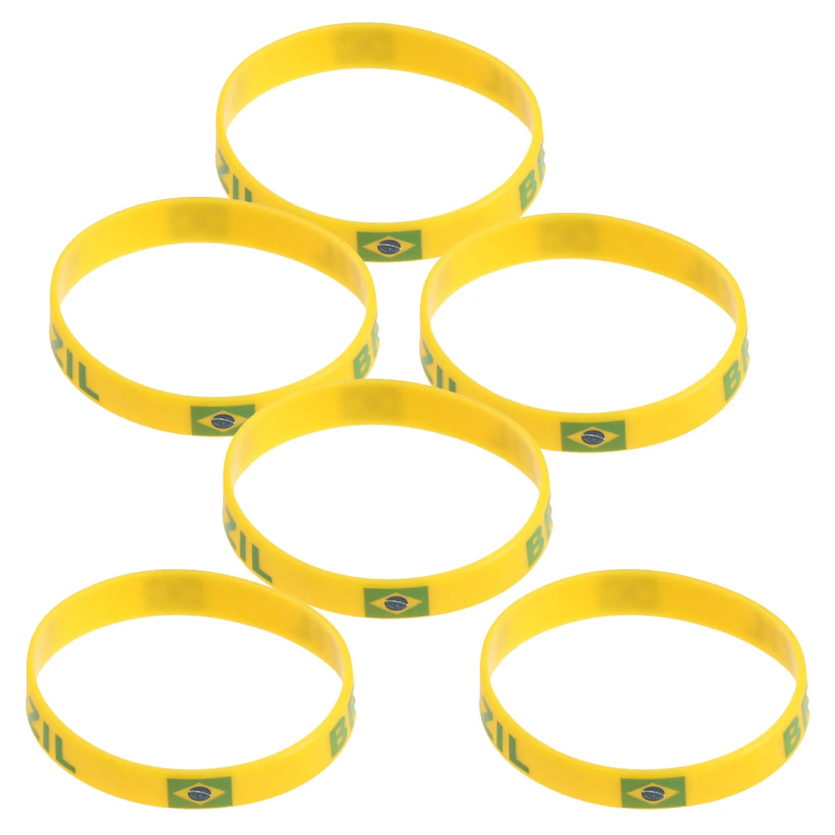 

6Pcs Country Silicone Wristband Premium Durable Sports Bracelet Cheer for Sports Fans Country Bracelet