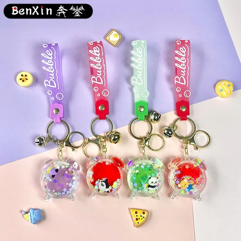 

2025 miniso Sand key chains, bags, pendants, car key chains, pendant claw machines, exquisite and high-end street stall gifts
