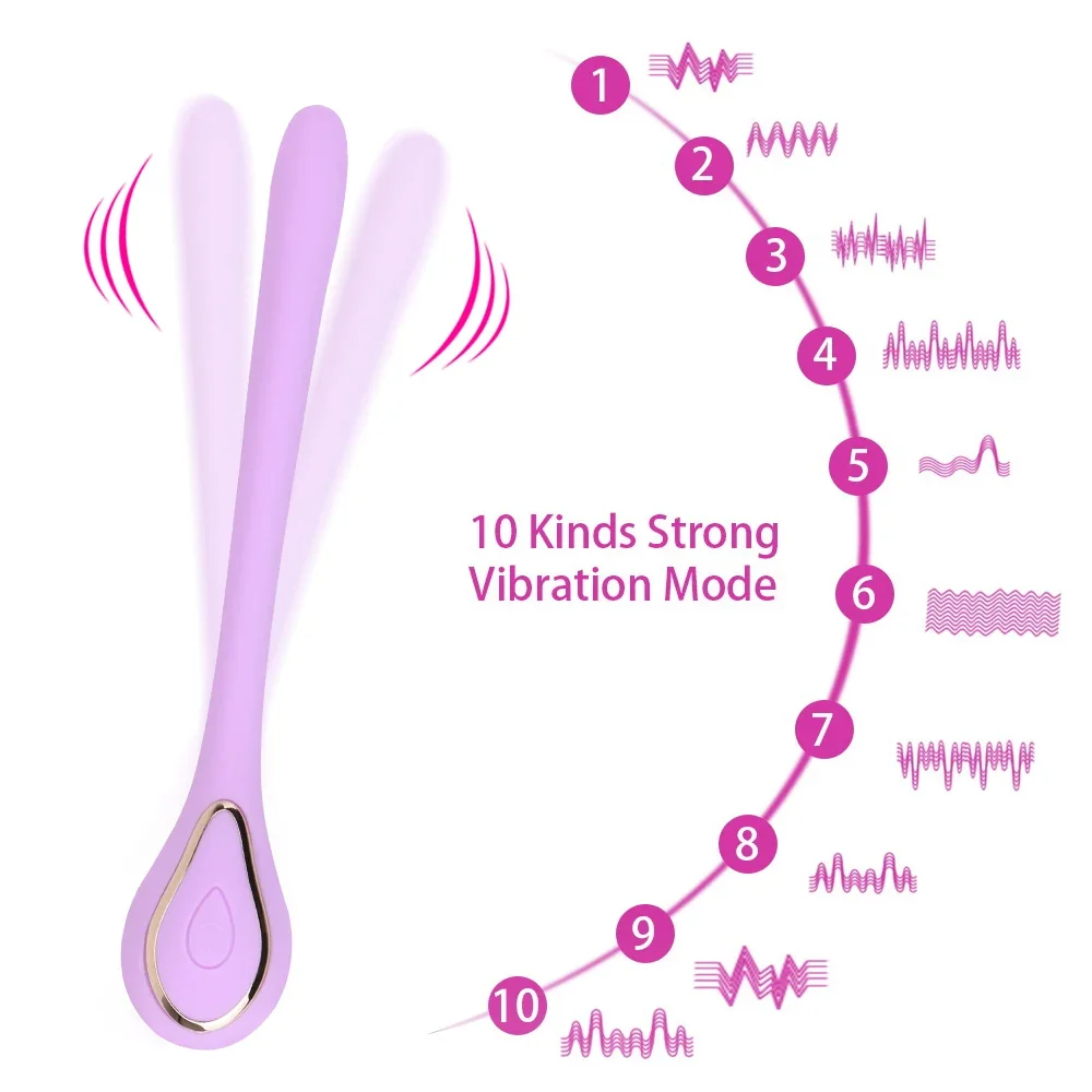 10 Speed Mini Slim Vibrator Wand Clitoris Massage Vagina Stimulation Breast G-Spot Female Masturbator Erotic Sex Toy for Women