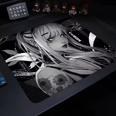 Anime Kawaii Girl Mouse Pad 45x40cm Gamer Desk Mat Square Gaming Office Accessories Rug Mousepad PC Rubber Keyboard Table Mats