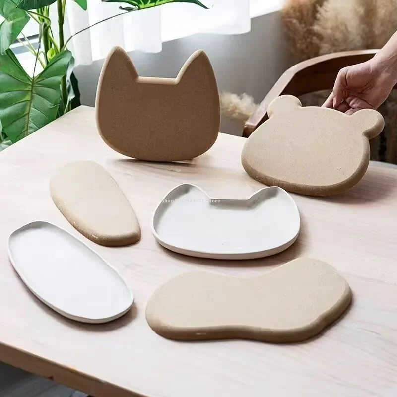 Special-shaped Plate Mold Clay Blank Embossed Density Board Model Ceramic Cartoon Animal Mold Clay Plate Molding Pottery Tool