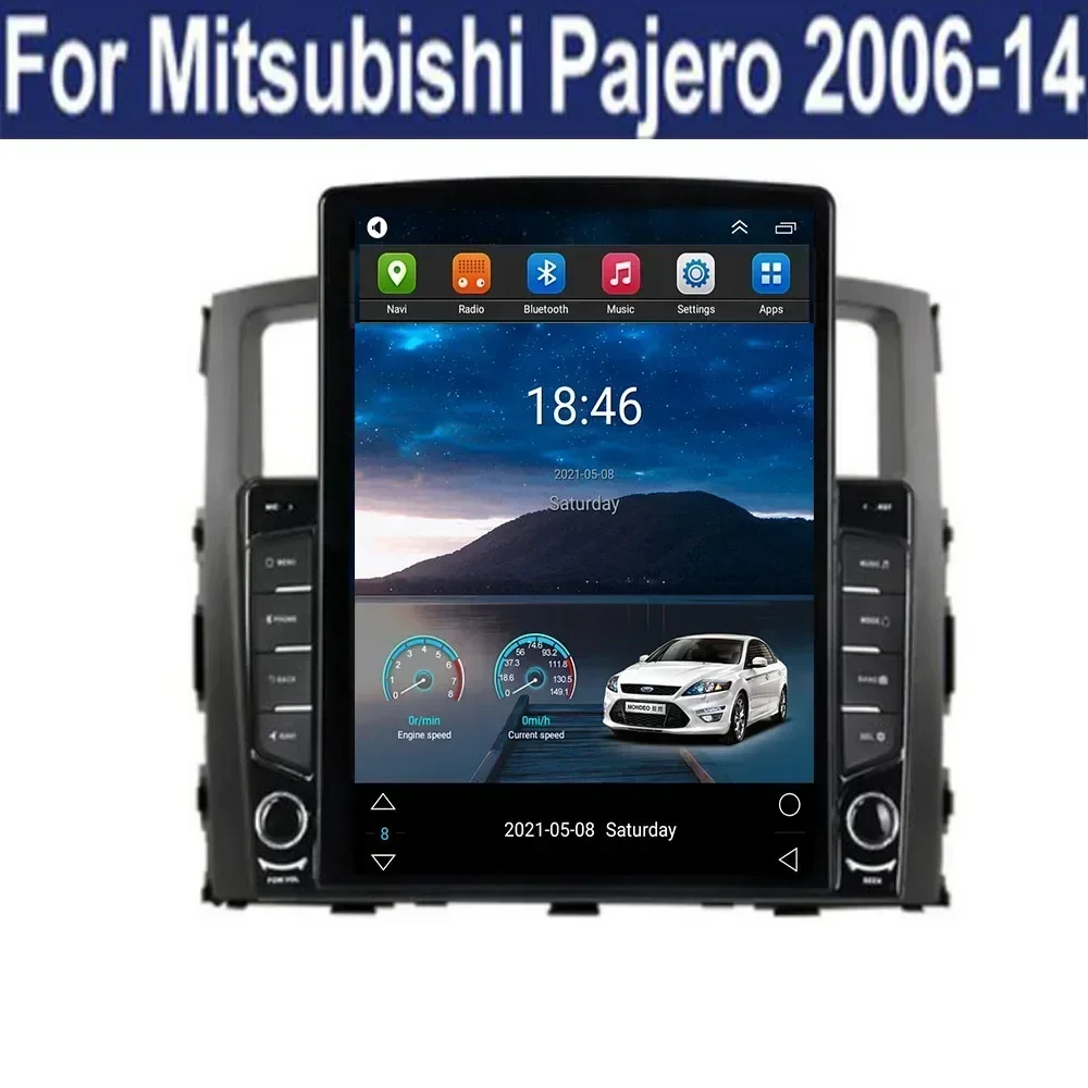 9.7 "Android 13 Voor Mitsubishi Pajero 93/V97 2007 2008-2019 Tesla Type Autoradio Multimedia Video speler Navigatie GPS RDS