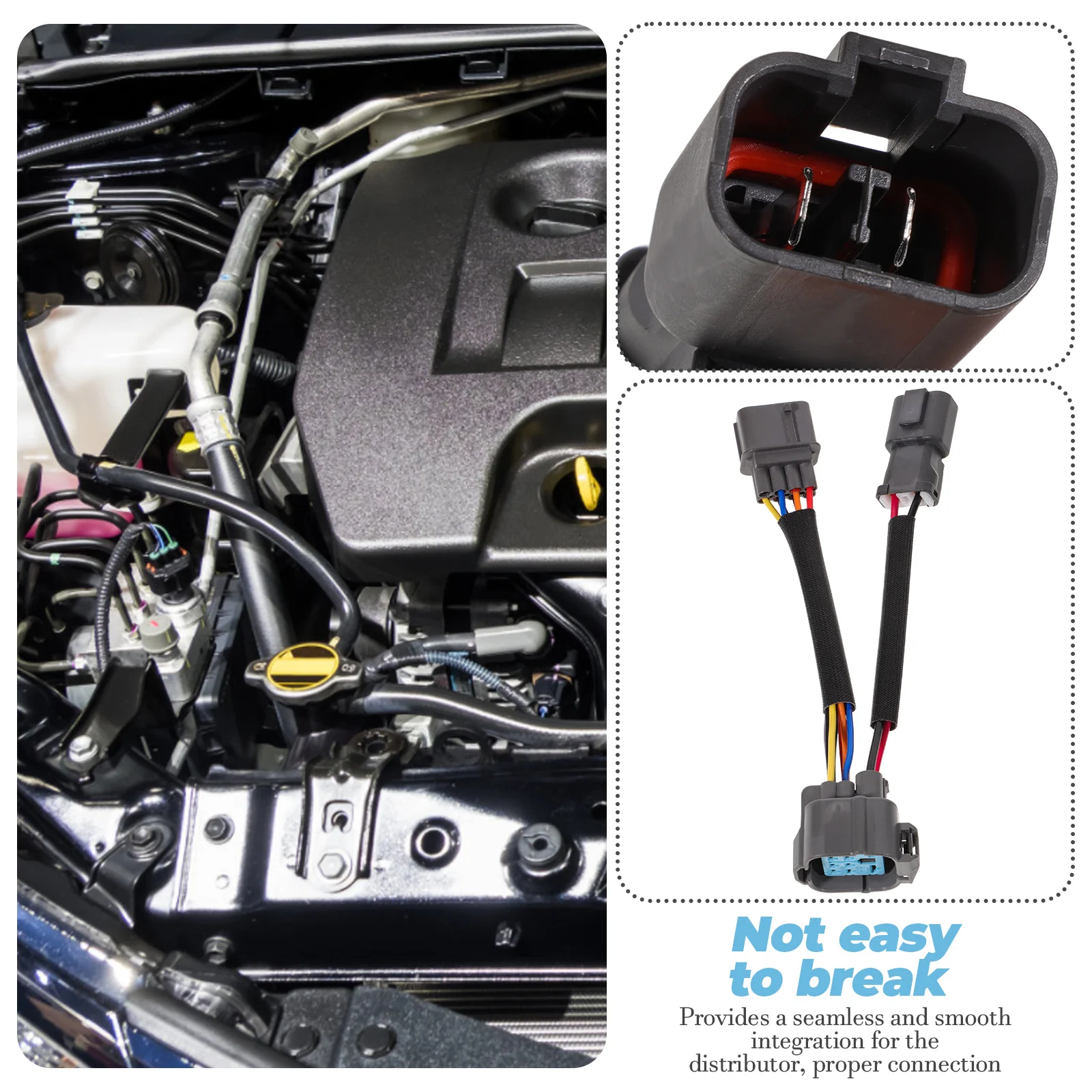 

Obd1 to Obd2 10-pin Engine Harness Car Distributor Jumper Wiring Plastic Accessory for Stable Connection Minimize Signal