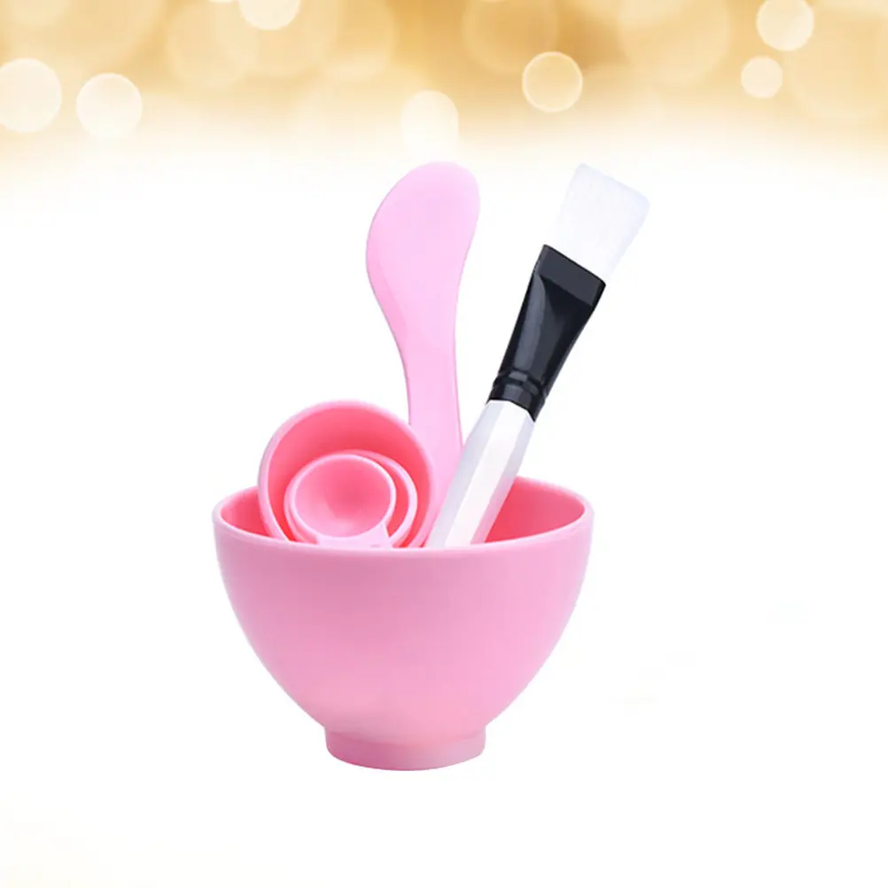 

2Sets Facial Mask Bowl Kit Premium Nylon DIY Skin Care Tools with Mixing Bowl Stick Gauge Granules Portable Beauty Set for Women