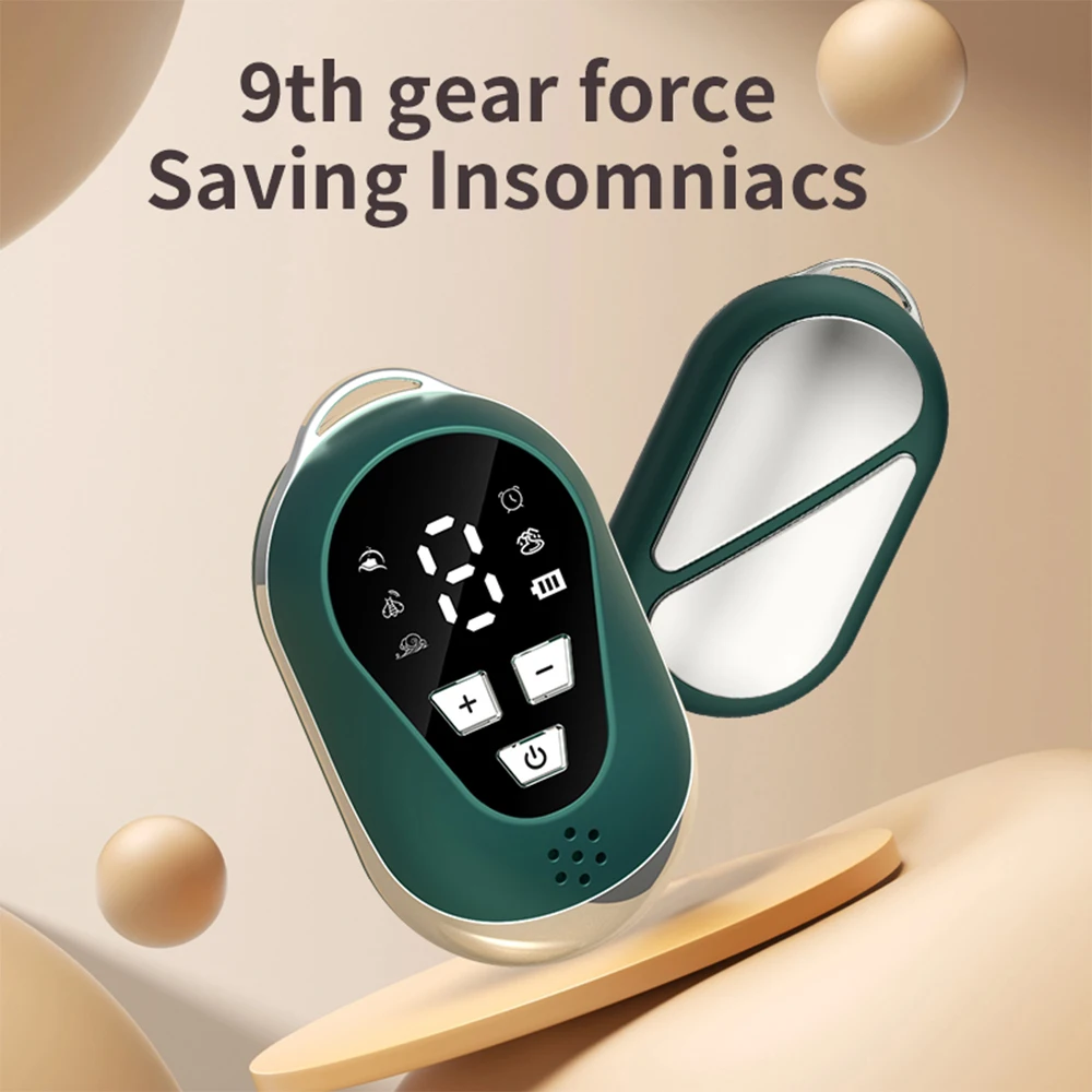 2023 Handheld EMS Microcurrent Sleep Aid Device Music Relieve Insomnia Pressure Relief Hypnosis Instrument Mini Pulse Massager